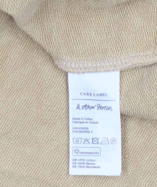 & Other Stories Women Beige UK 8 Pullover Sweatshirt Balloon Sleeve