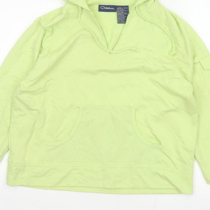 Catalina Women Green Size 14 Pullover Hoodie Drawstring Pockets