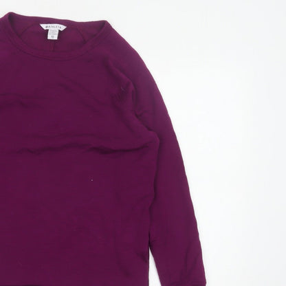 Athleta Women’s Purple XS Basic Crew Neck Raglan Long Sleeve Sweatshirt