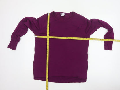 Athleta Women’s Purple XS Basic Crew Neck Raglan Long Sleeve Sweatshirt