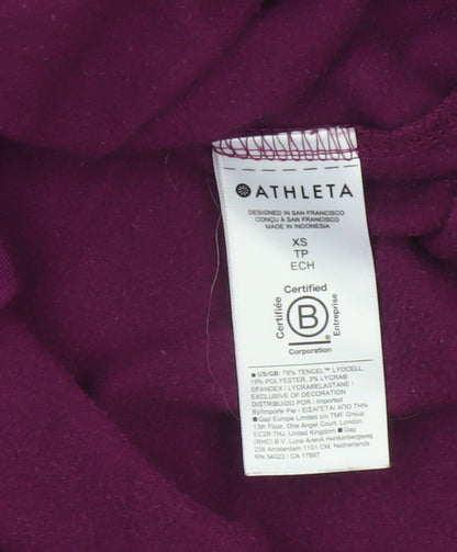 Athleta Women’s Purple XS Basic Crew Neck Raglan Long Sleeve Sweatshirt
