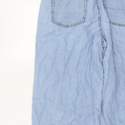 Per Una Denim Women’s Blue UK 10 Regular Wide Leg Trousers