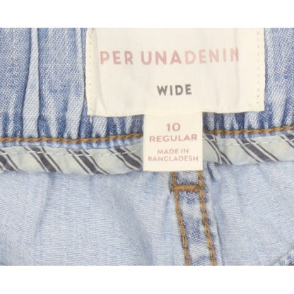 Per Una Denim Women’s Blue UK 10 Regular Wide Leg Trousers