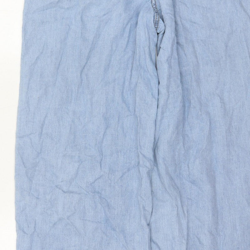 Per Una Denim Women’s Blue UK 10 Regular Wide Leg Trousers