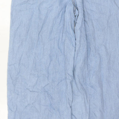Per Una Denim Women’s Blue UK 10 Regular Wide Leg Trousers