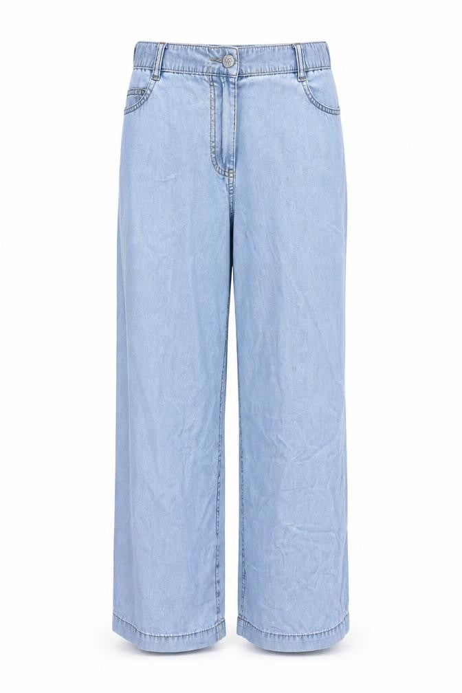 Per Una Denim Women’s Blue UK 10 Regular Wide Leg Trousers
