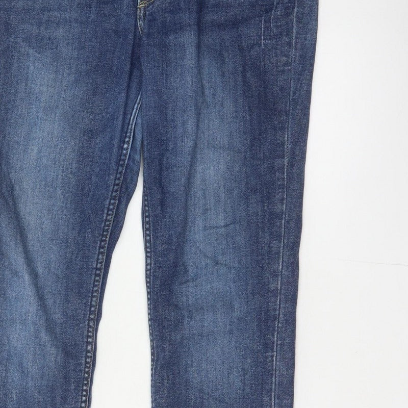 L.O.G.G. Men’s Blue W30 Slim Straight Medium Wash Stretch Jeans