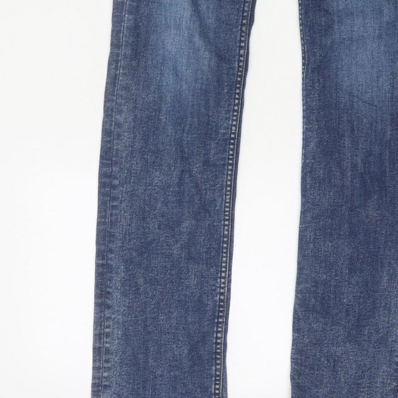 L.O.G.G. Men’s Blue W30 Slim Straight Medium Wash Stretch Jeans