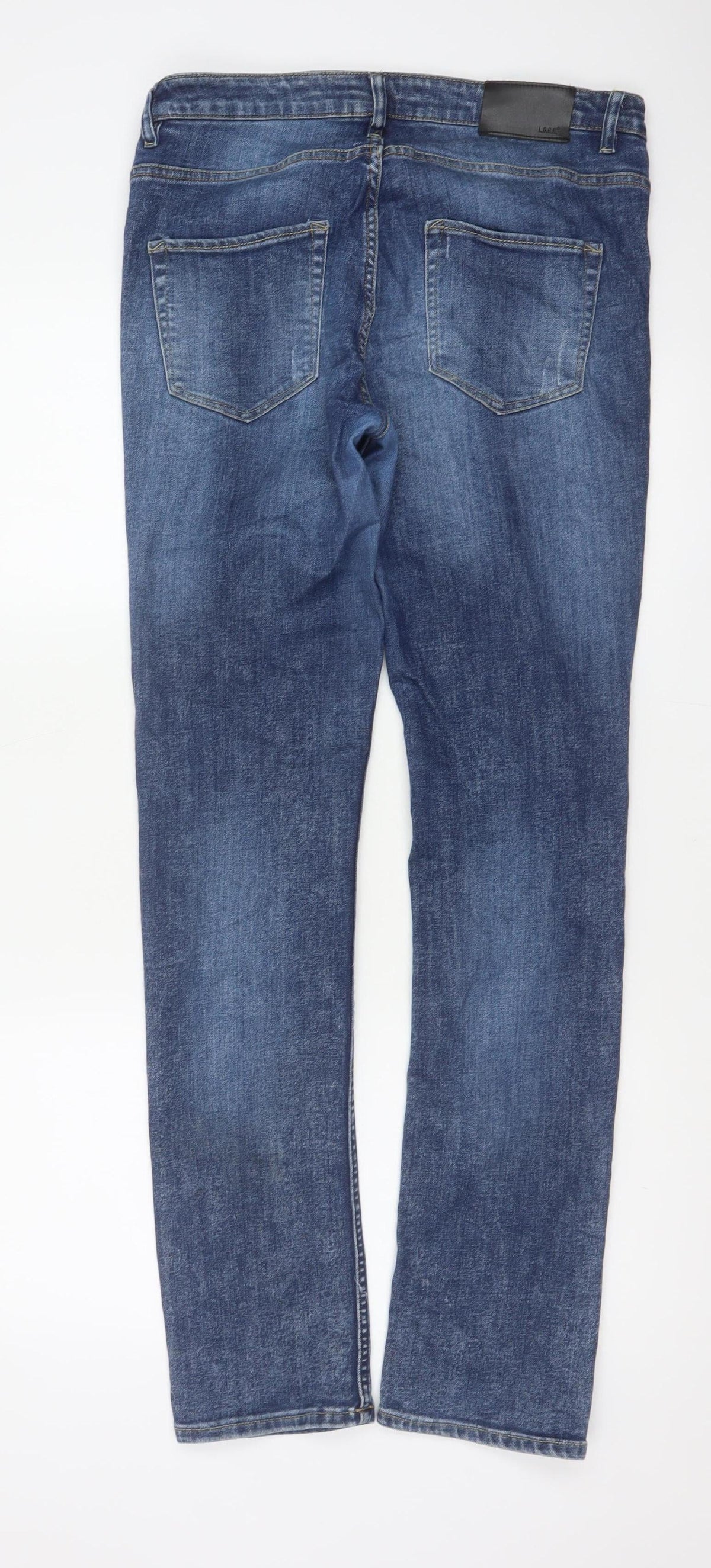 L.O.G.G. Men’s Blue W30 Slim Straight Medium Wash Stretch Jeans