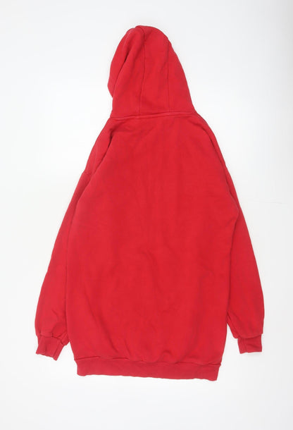 Disney Girls Red 13-14 Years Pullover Hoodie Magical Vibes Mickey Stitch