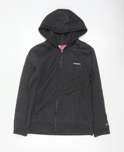 LA Gear Women’s Black UK 12 Full Zip Hooded Fleece Hoodie