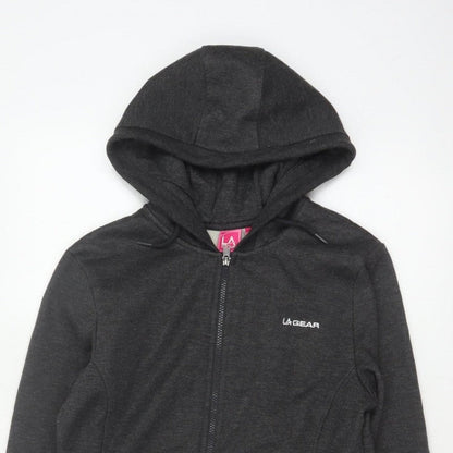 LA Gear Women’s Black UK 12 Full Zip Hooded Fleece Hoodie