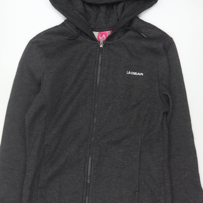 LA Gear Women’s Black UK 12 Full Zip Hooded Fleece Hoodie