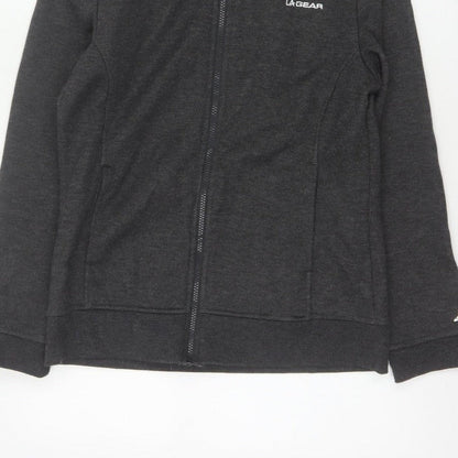 LA Gear Women’s Black UK 12 Full Zip Hooded Fleece Hoodie