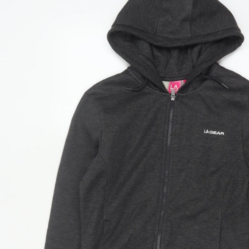 LA Gear Women’s Black UK 12 Full Zip Hooded Fleece Hoodie