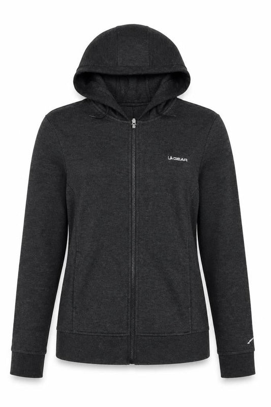 LA Gear Women’s Black UK 12 Full Zip Hooded Fleece Hoodie