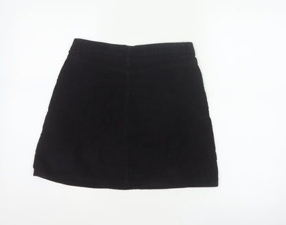 Denim Co. Women’s Black UK 8 Corduroy Mini Pencil Skirt Pockets