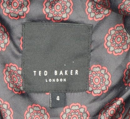 Ted Baker Men’s Black XL Quilted Padded Jacket Stand-Up Collar
