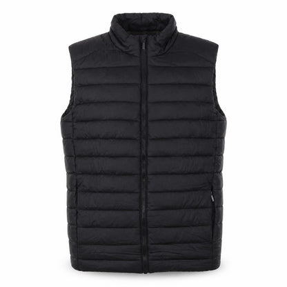 Easy Men's Black Small Puffer Bodywarmer Quilted Zip Padded Gilet