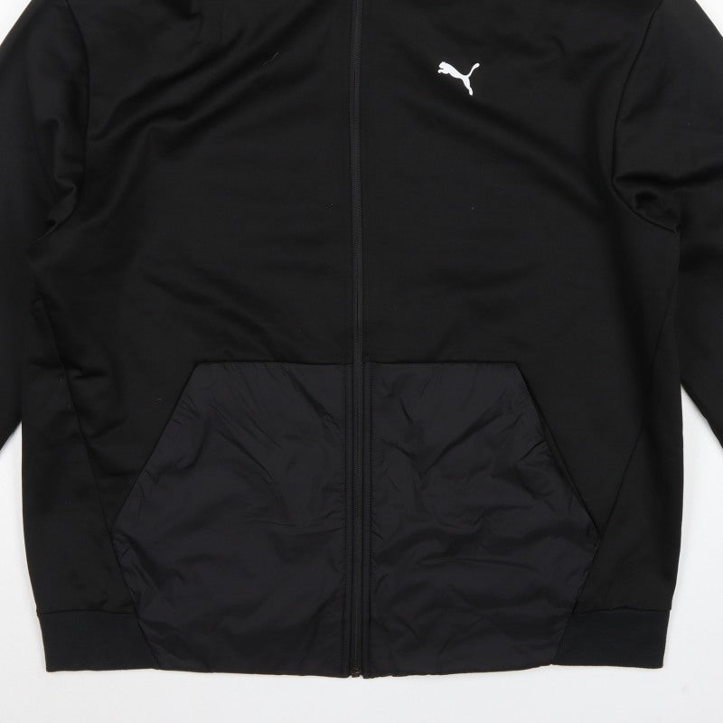 Puma Men’s Black 2XL Full Zip Hooded Fleece Sweatshirt Logo