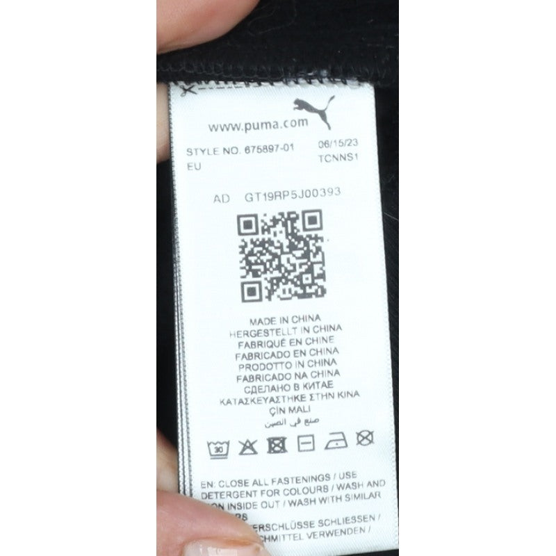 Puma Men’s Black 2XL Full Zip Hooded Fleece Sweatshirt Logo