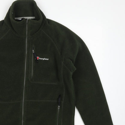 Berghaus Men’s Green M Fleece Full Zip Hiking Jacket Pockets