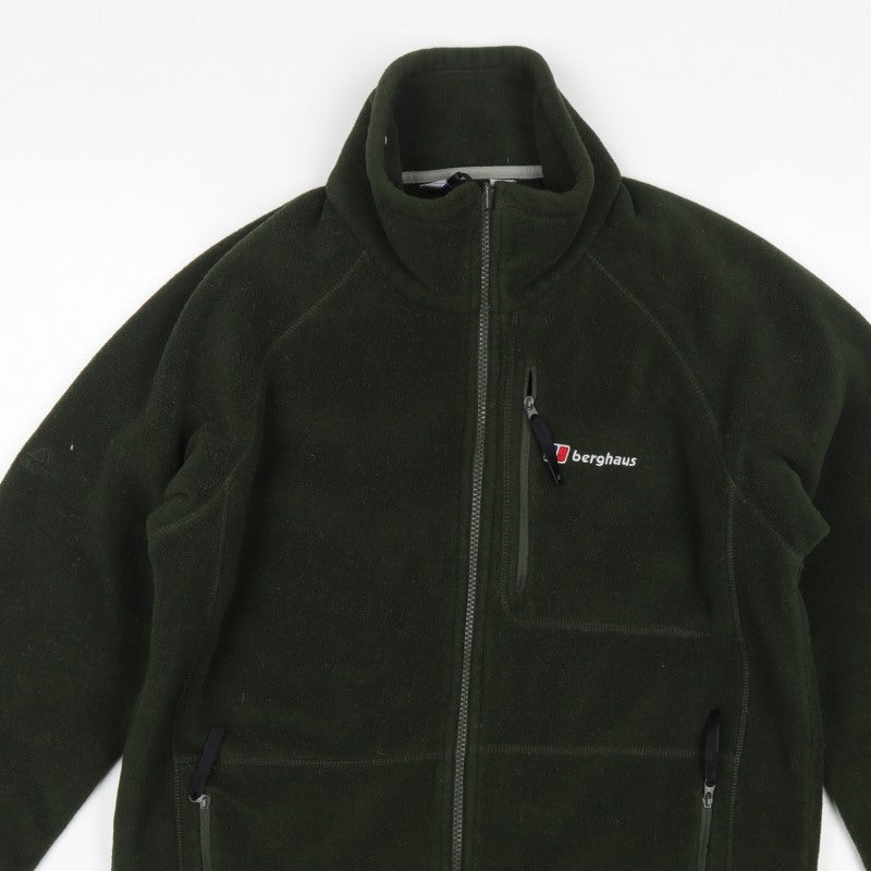 Berghaus Men’s Green M Fleece Full Zip Hiking Jacket Pockets