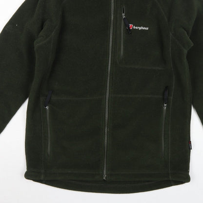 Berghaus Men’s Green M Fleece Full Zip Hiking Jacket Pockets