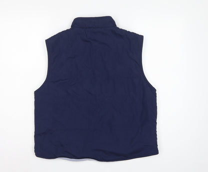 Brand and care label for Disney Store Teens Blue M Winnie the Pooh Fleece-Lined Bodywarmer