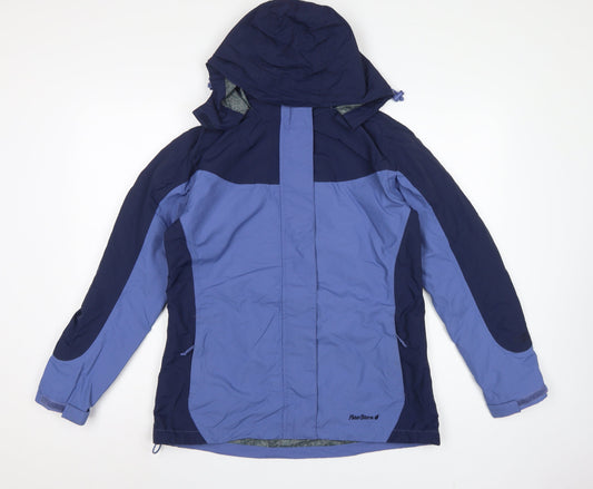 Peter Storm Women’s Blue Hooded Rain Jacket Size 12 Outdoor