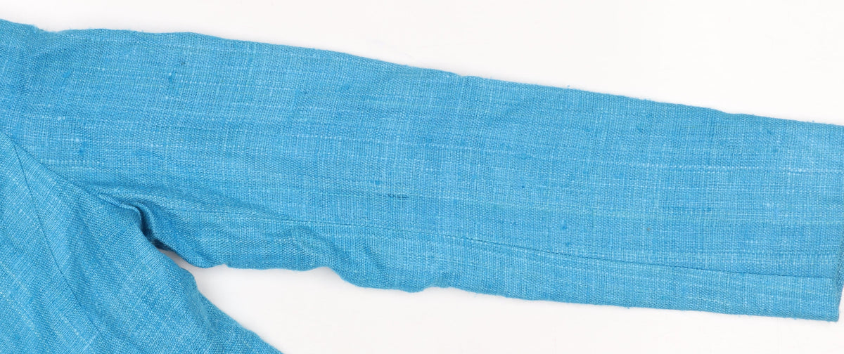 DStudio Women Blue UK 8 100% Silk Tussah Single-Breasted Blazer