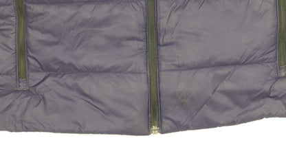 Puma Men’s Blue M Hooded Puffer Jacket Quilted Full Zip