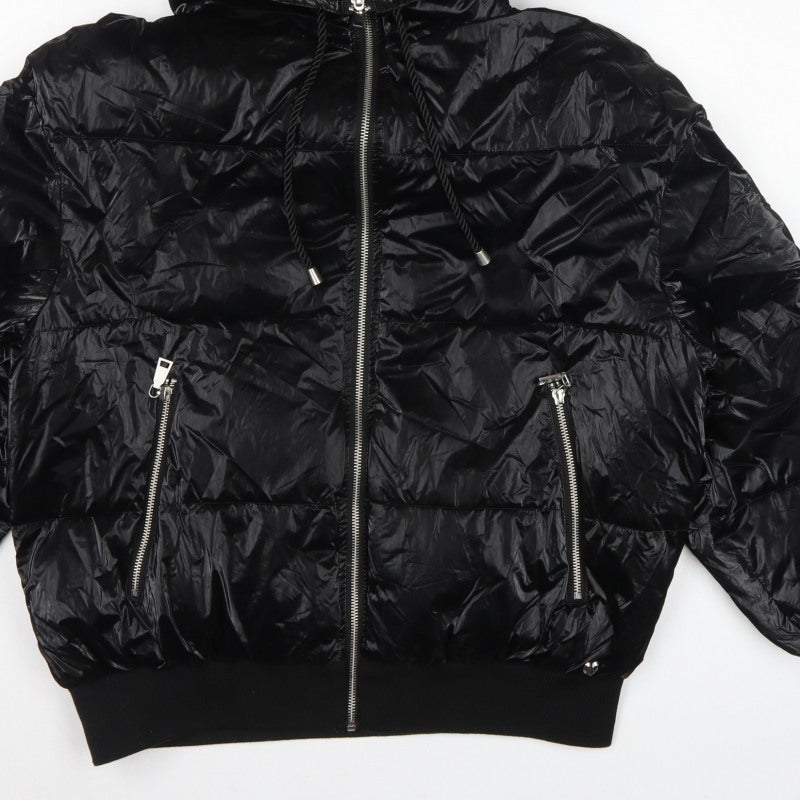 My Twin Twinset Women Black XL Hooded Quilted Puffer Jacket