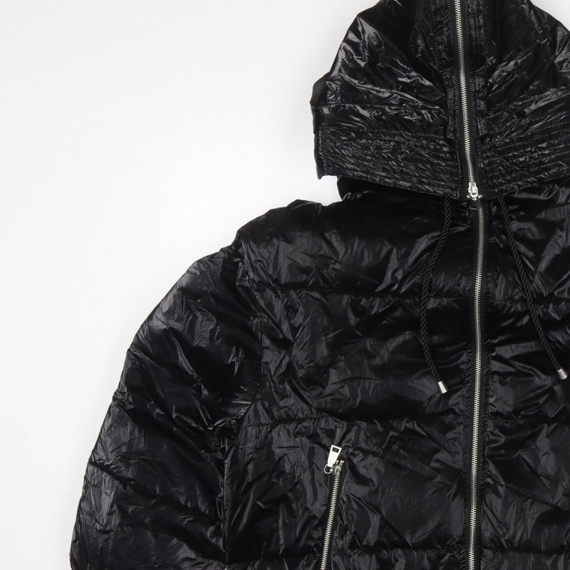 My Twin Twinset Women Black XL Hooded Quilted Puffer Jacket