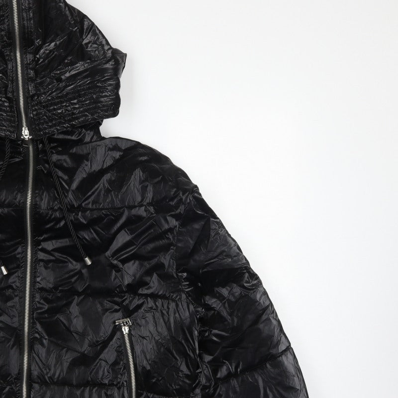 My Twin Twinset Women Black XL Hooded Quilted Puffer Jacket