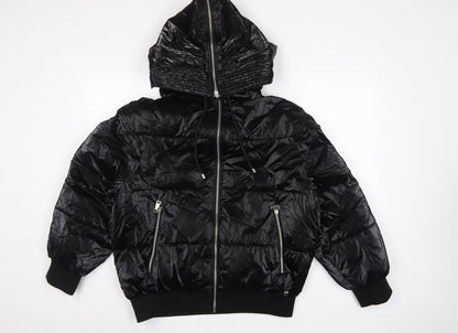 My Twin Twinset Women Black XL Hooded Quilted Puffer Jacket