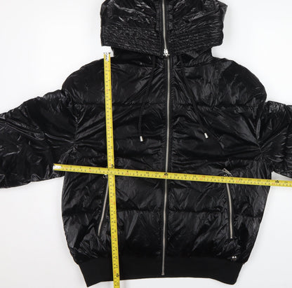 My Twin Twinset Women Black XL Hooded Quilted Puffer Jacket