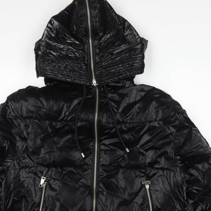 My Twin Twinset Women Black XL Hooded Quilted Puffer Jacket
