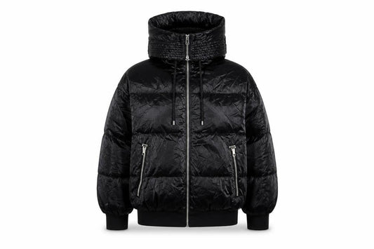 My Twin Twinset Women Black XL Hooded Quilted Puffer Jacket