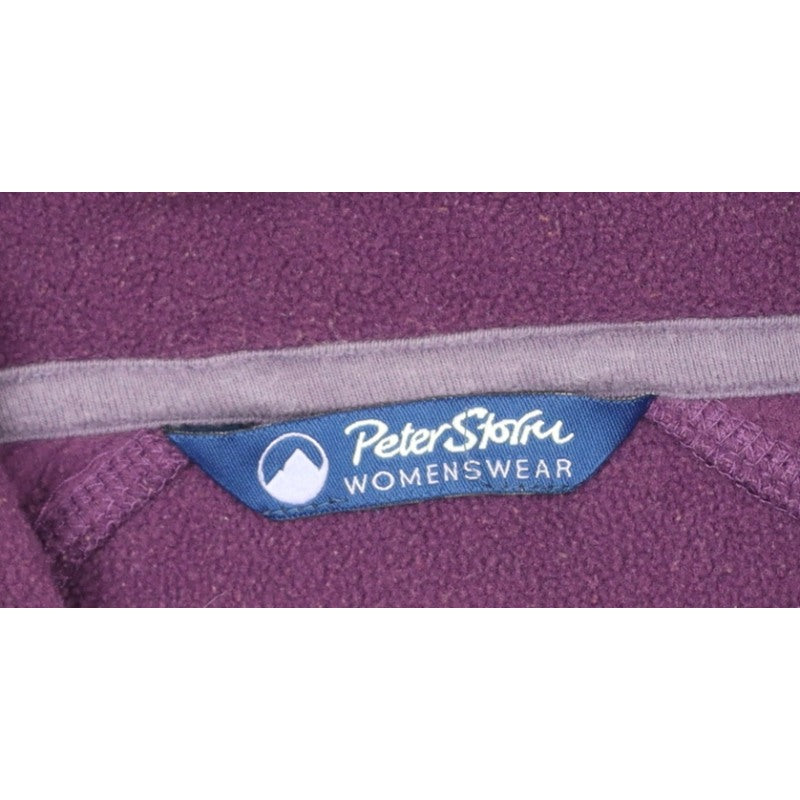 Peter Storm Women Purple UK 14 1/4 Zip Fleece Pullover Sweatshirt