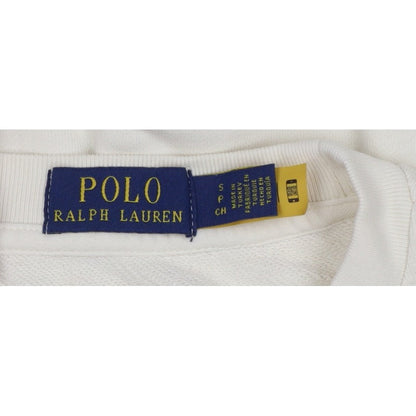 Polo Ralph Lauren Men’s Ivory M Crew Neck Logo Cotton Sweatshirt