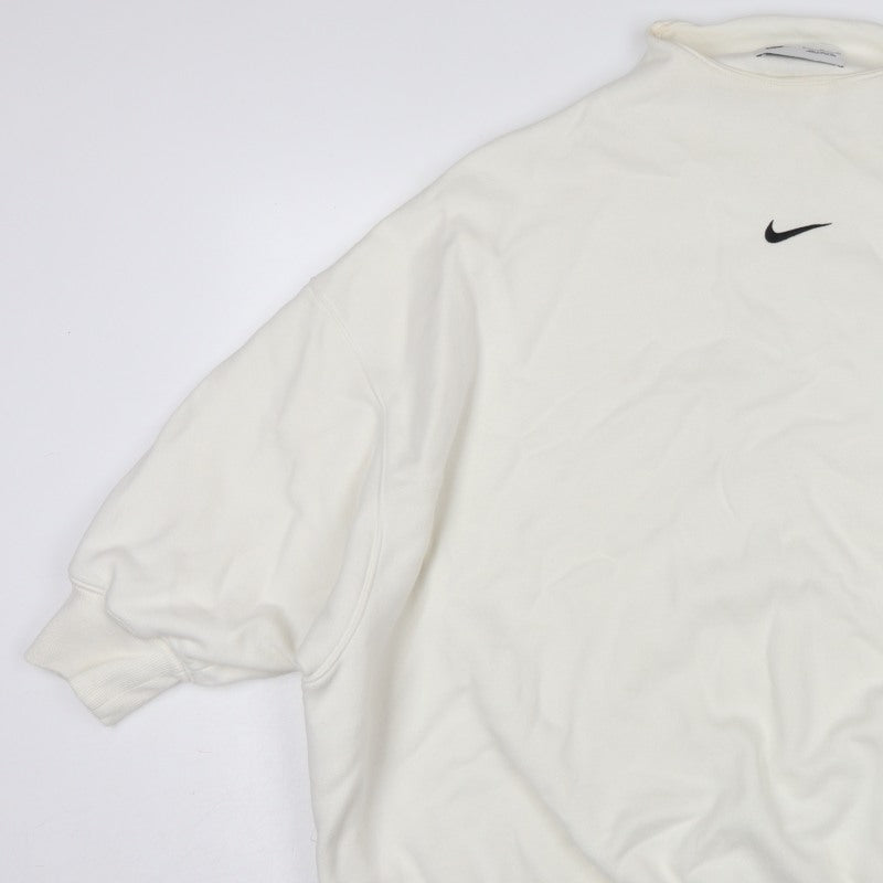 Nike Women’s Ivory XL Oversized High Neck Logo Pullover Sweatshirt