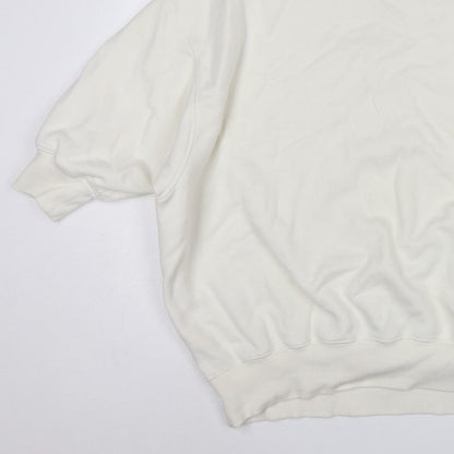Nike Women’s Ivory XL Oversized High Neck Logo Pullover Sweatshirt