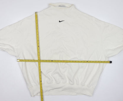 Nike Women’s Ivory XL Oversized High Neck Logo Pullover Sweatshirt