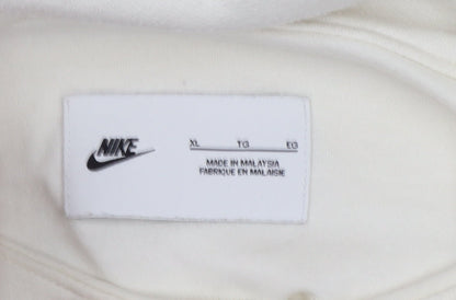 Nike Women’s Ivory XL Oversized High Neck Logo Pullover Sweatshirt