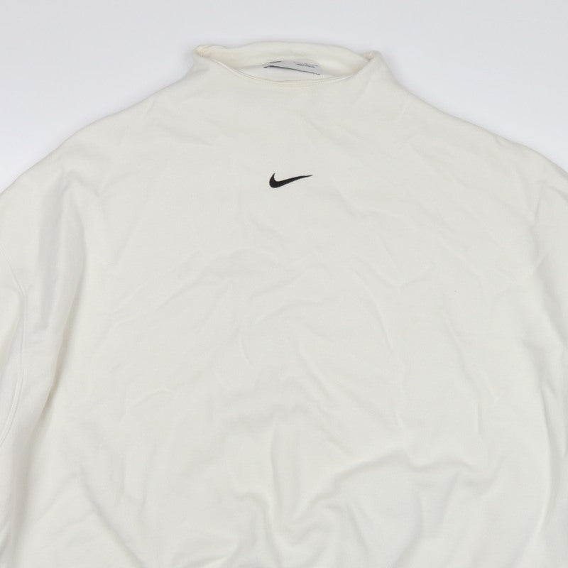 Nike Women’s Ivory XL Oversized High Neck Logo Pullover Sweatshirt