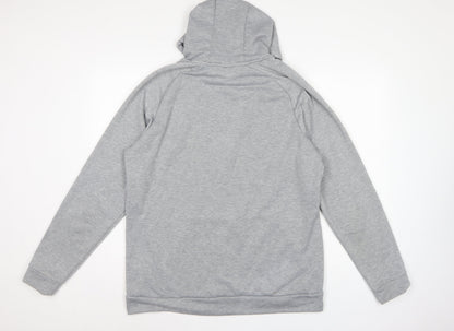 Nike Men’s Grey Large Dri-FIT Logo Pullover Hoodie
