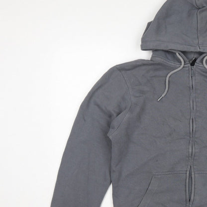 NICCE Men’s Grey L Full Zip Logo Hoodie Cotton Blend