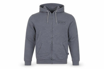 NICCE Men’s Grey L Full Zip Logo Hoodie Cotton Blend