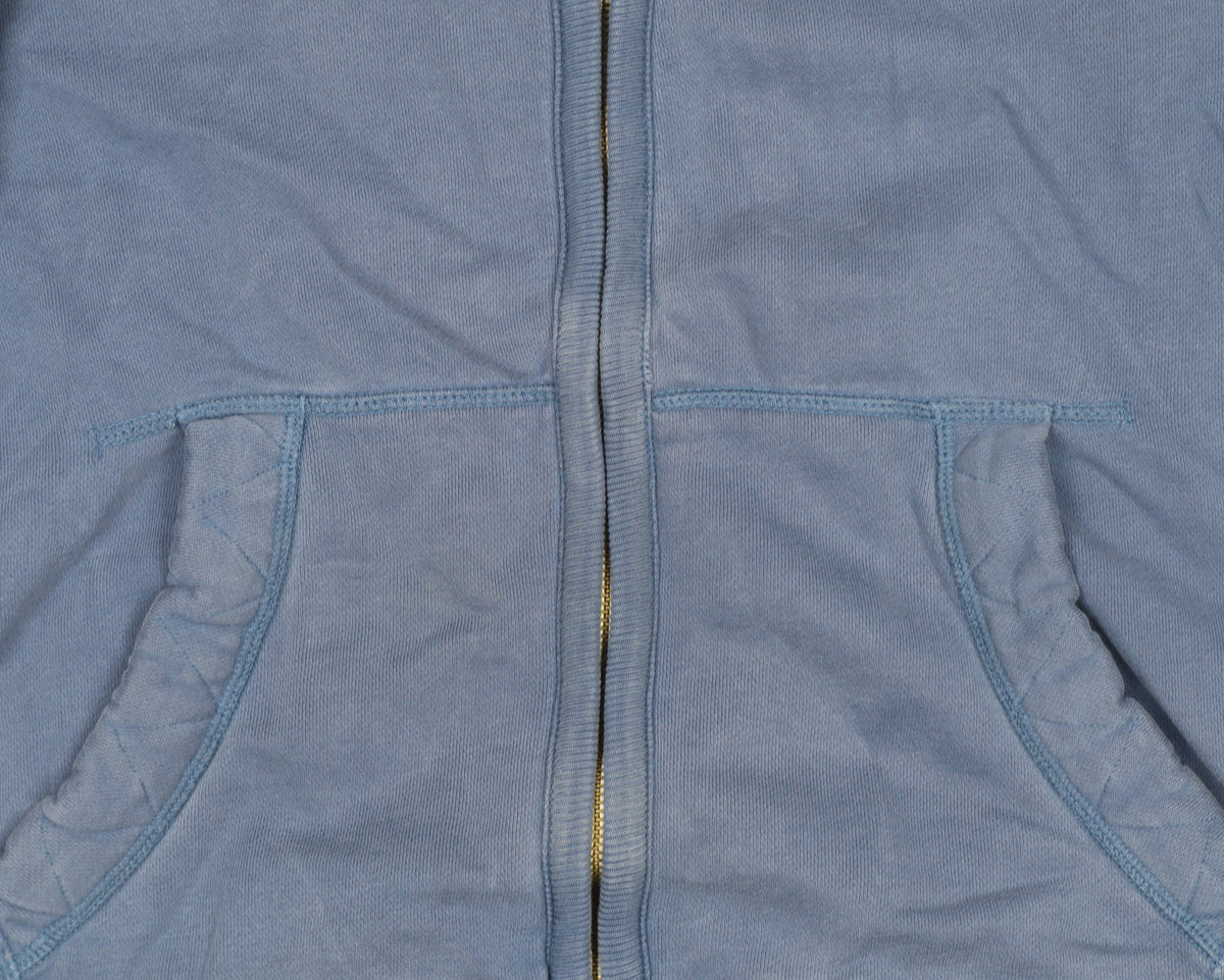 FatFace Men’s Blue L Full Zip Hooded Cotton Sweatshirt Logo Pockets